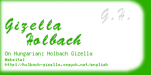 gizella holbach business card